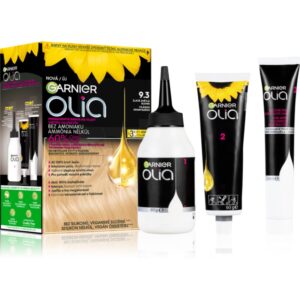 Garnier Olia Big Kit Culoare permanenta pentru par culoare 9.3 Gold Light Blond-Țena