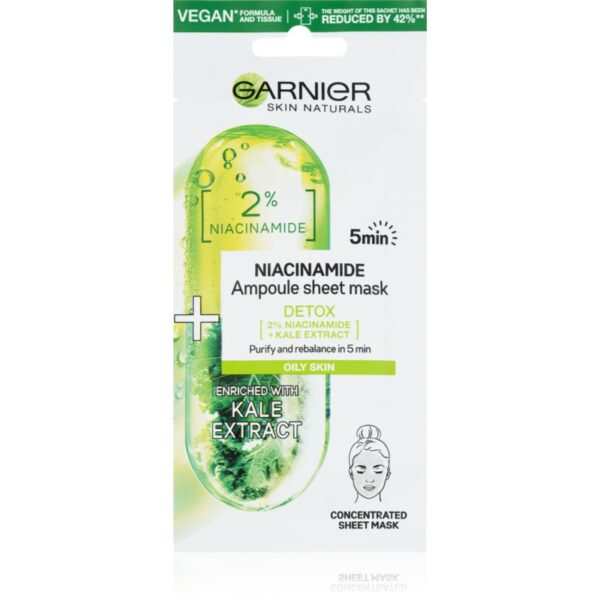 Garnier Skin Naturals Ampoule Sheet Mask masca de celule cu efect de curatare si reimprospatare 15 g-ro