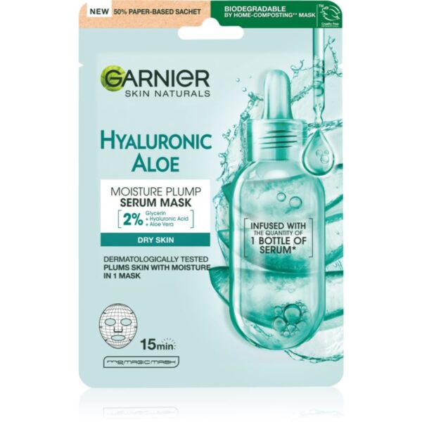 Garnier Skin Naturals Hyaluronic Aloe mască textilă hidratantă 28 g-Țena