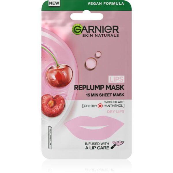 Garnier Skin Naturals Lips Replump Mask masca anti-riduri de buze 5 g-Țena