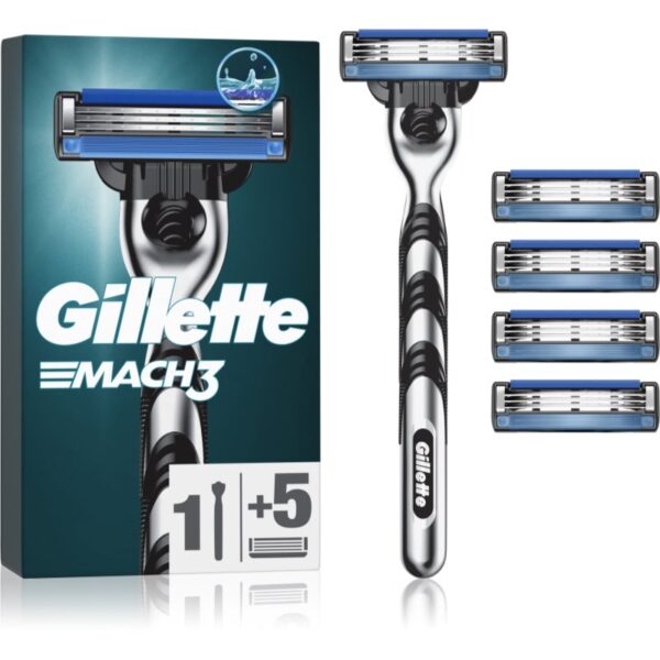 Gillette Mach3 Aparat de ras + rezervă lame 5 buc-ro