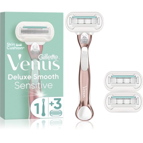 Gillette Venus Deluxe Smooth Sensitive Rosegold Aparat de ras + rezervă lame 3 buc-ro