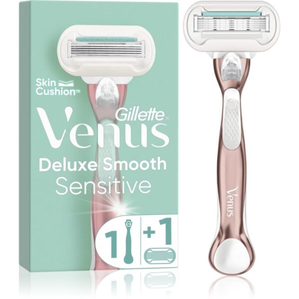 Gillette Venus Deluxe Smooth Sensitive Rosegold aparat de ras + capete de schimb 1 buc-Țena