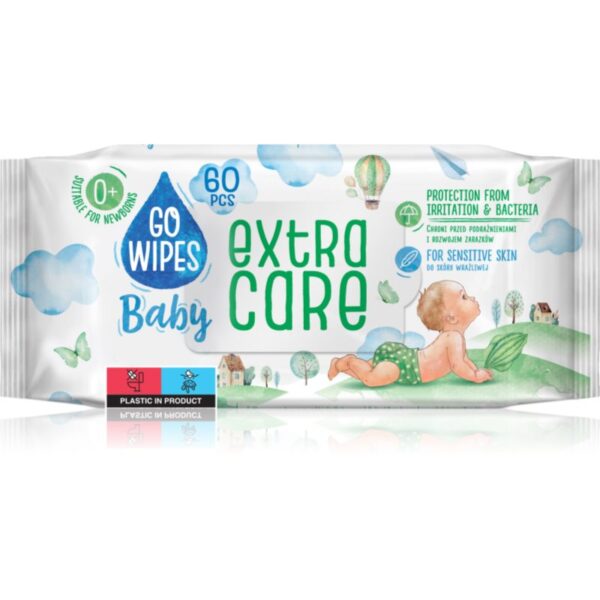 GoWipes Extra Care Șervețele umede pentru copii pentru piele sensibila 0+ 60 buc-ro