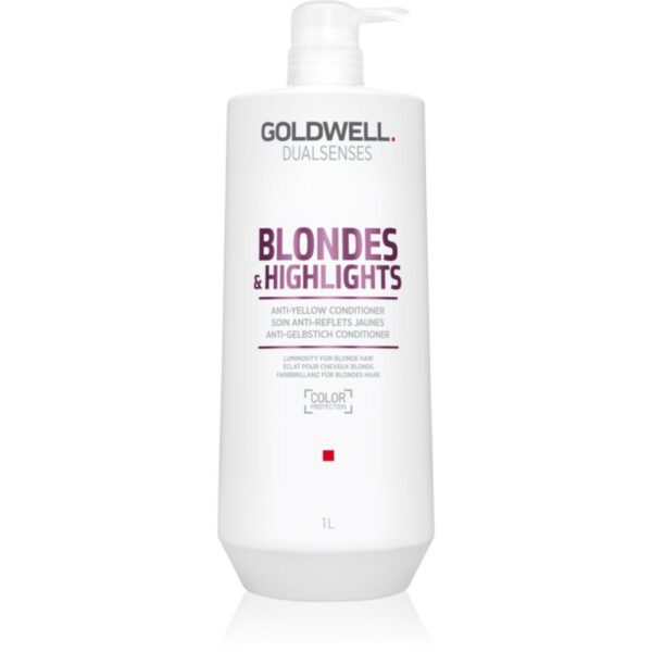 Goldwell Dualsenses Blondes & Highlights balsam pentru păr blond neutralizeaza tonurile de galben 1000 ml-Țena