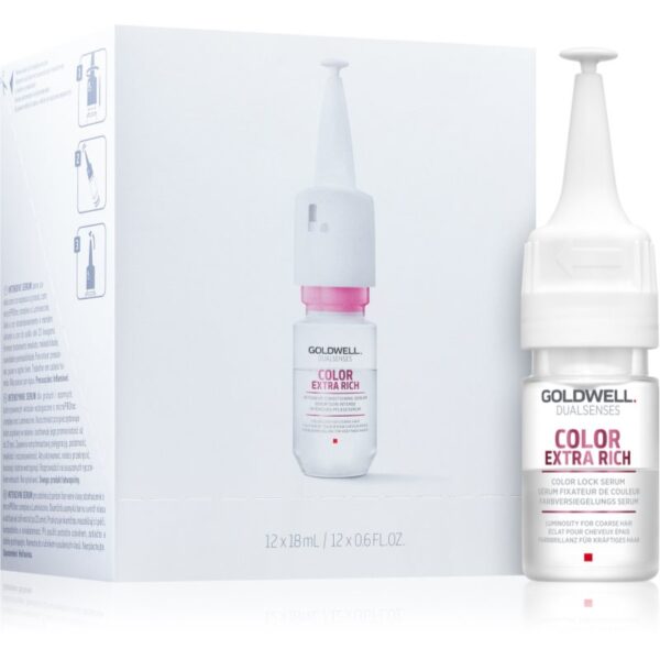 Goldwell Dualsenses Color Extra Rich ser pentru protejarea culorii și strălucirii părului 12x18 ml-Țena