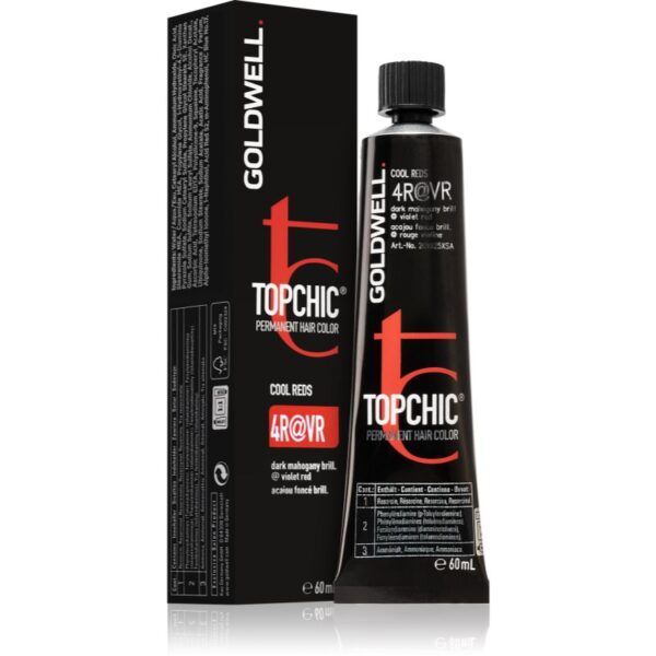 Goldwell Topchic Permanent Hair Color culoare par culoare 4R@VR 60 ml-ro