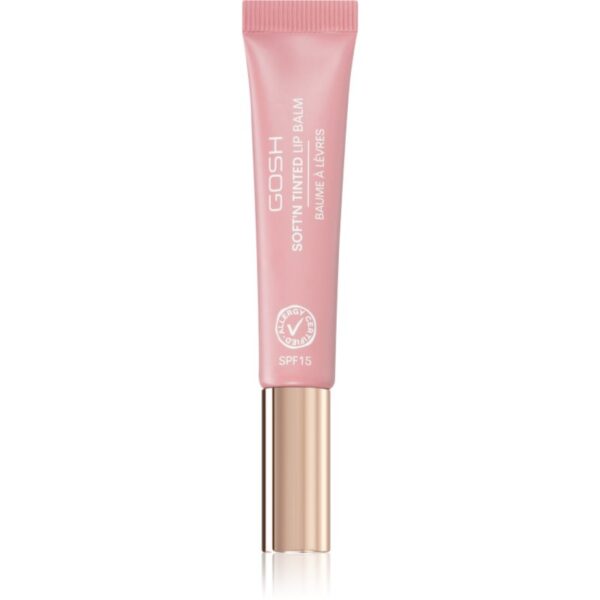 Gosh Soft`n Tinted balsam de buze tonifiant SPF 15 culoare Vintage Rose 8 ml-Țena