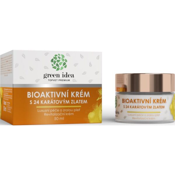 Green Idea Bioaktivní krém s 24 karátovým zlatem îngrijire de lux pentru ten matur 50 ml-Țena