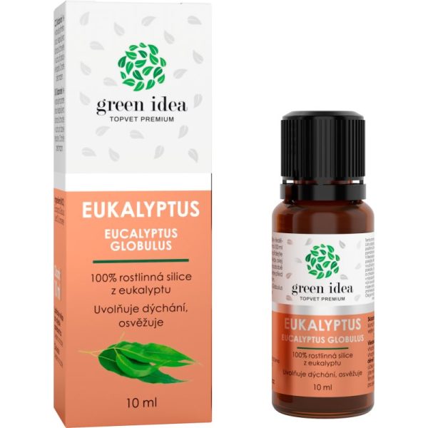 Green Idea Eukalyptus ulei 100 % ajută la funcționarea normală a aparatului respirator 10 ml-Țena
