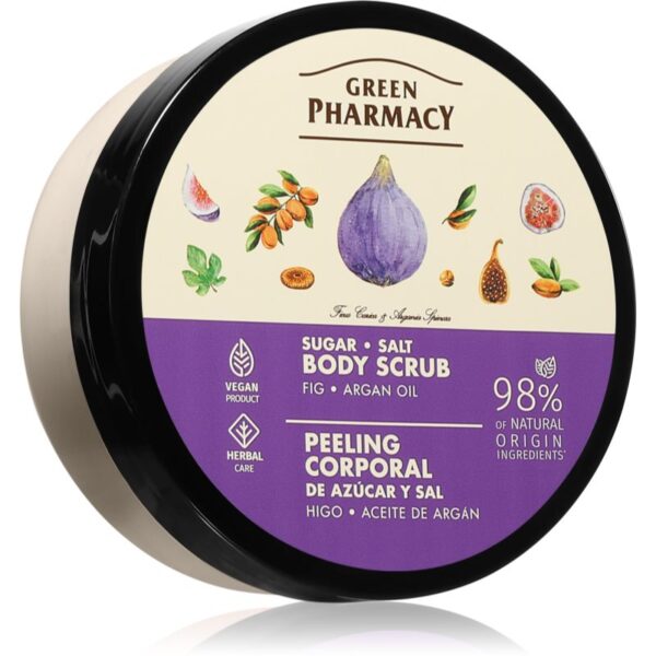 Green Pharmacy Argan Body Scrub exfoliant de corp cu zahăr 200 ml-Țena
