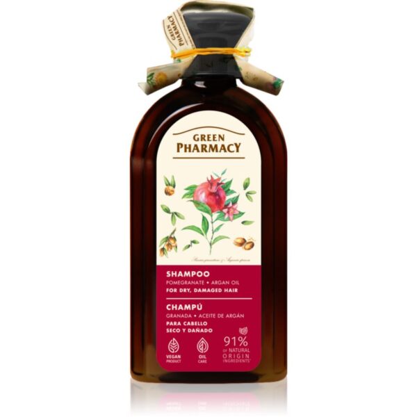 Green Pharmacy Argan Oil & Pomegranate Shampoo Sampon pentru par uscat si deteriorat cu ulei de argan 350 ml-ro