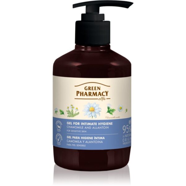 Green Pharmacy Chamomile Gel for Intimate Hygiene gel pentru igiena intima pentru piele sensibila 370 ml-Țena