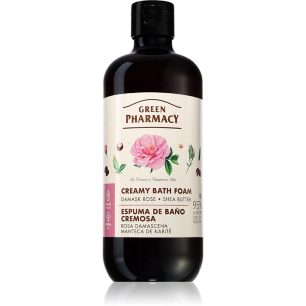 Green Pharmacy Damask Rose & Shea Butter Bath Foam Spuma de baie cremoasa unt de shea 500 ml-Țena