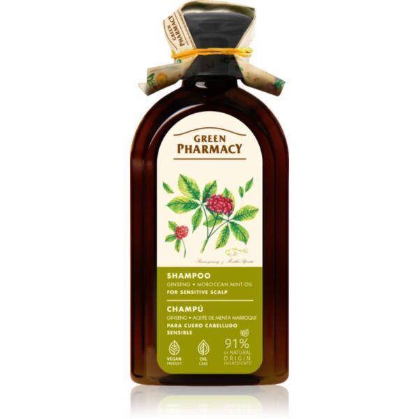 Green Pharmacy Ginseng Shampoo Șampon pentru scalp sensibil și iritat 350 ml-ro