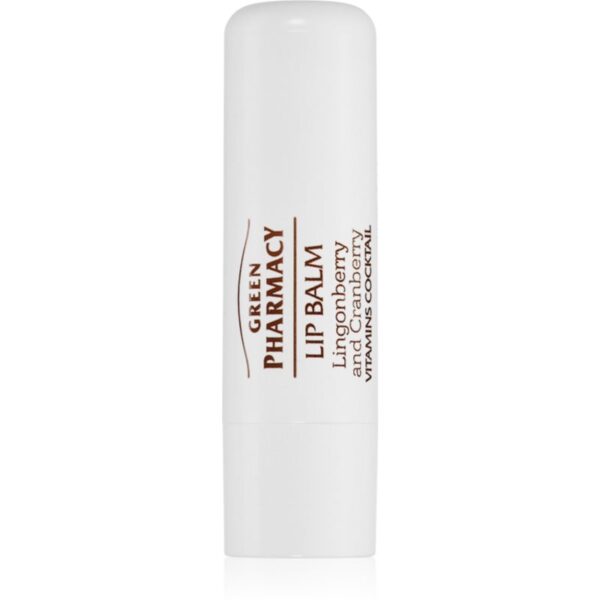 Green Pharmacy Lingonberry and Cranberry Lip Balm balsam de buze nutritiv SPF 10 3.6 ml-ro