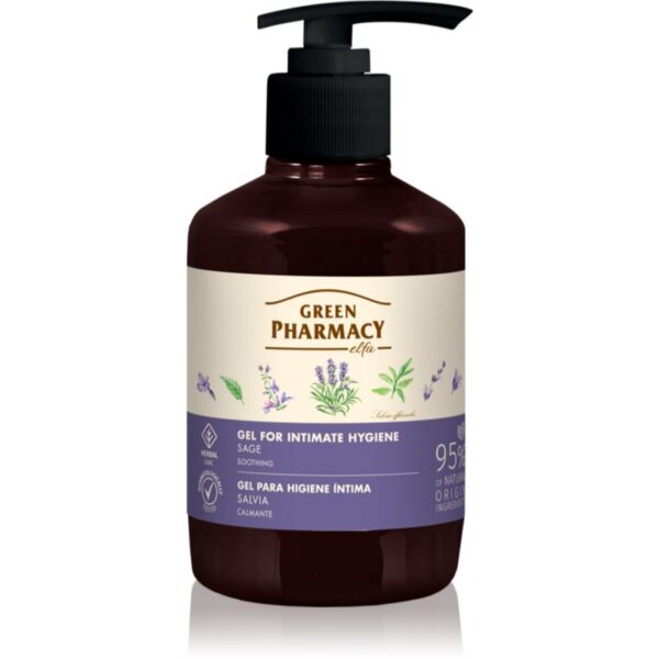 Green Pharmacy Sage & Thyme Gel for Intimate Hygiene gel calmant pentru igiena intimă 370 ml-Țena