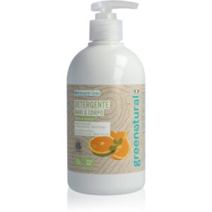 Greenatural Liquid Soap săpun lichid pentru maini si corp Mint and Orange 500 ml-ro