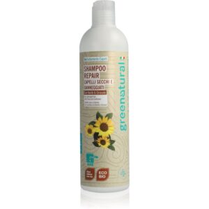 Greenatural Shampoo Repair sampon pentru regenerare pentru păr uscat și deteriorat cu unt de shea 400 ml-ro