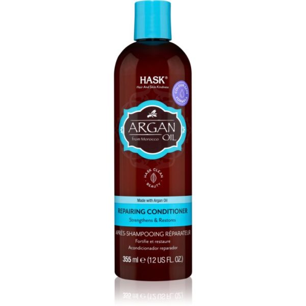 HASK Argan Oil balsam revitalizant pentru par deteriorat 355 ml-Țena
