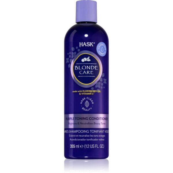 HASK Blonde Care Purple Shampoo balsam pentru păr blond neutralizeaza tonurile de galben 355 ml-Țena