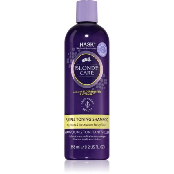 HASK Blonde Care Purple Shampoo sampon violet neutralizeaza tonurile de galben 355 ml-ro