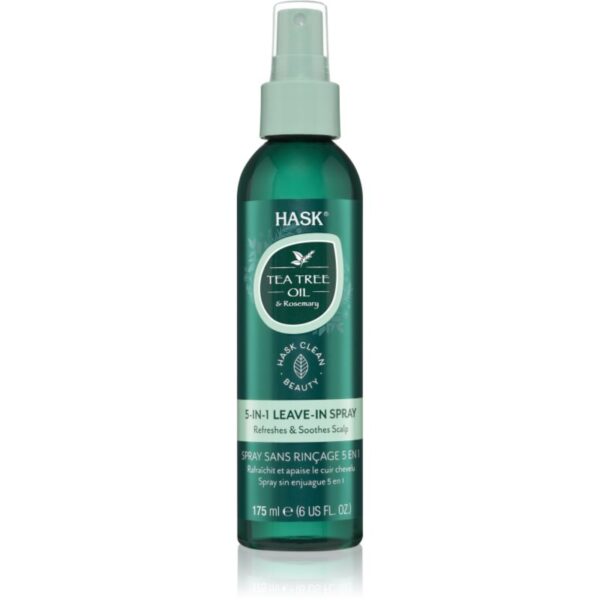 HASK Tea Tree Oil & Rosemary spray care nu necesita clatire pentru un scalp uscat