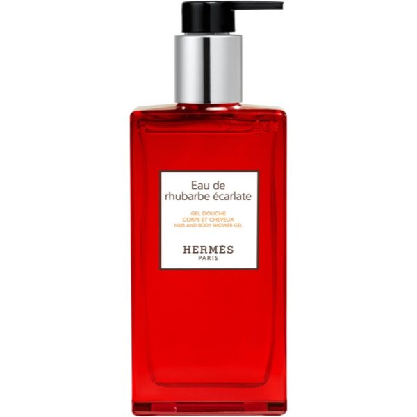 HERMÈS Le Bain Eau de rhubarbe écarlate gel de duș pentru corp si par unisex 200 ml-Țena