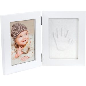 Happy Hands Double Frame Small set de mulaj pentru amprentele bebelușului White 10 cm x 15 cm + 13 cm x 17 cm 1 buc-ro