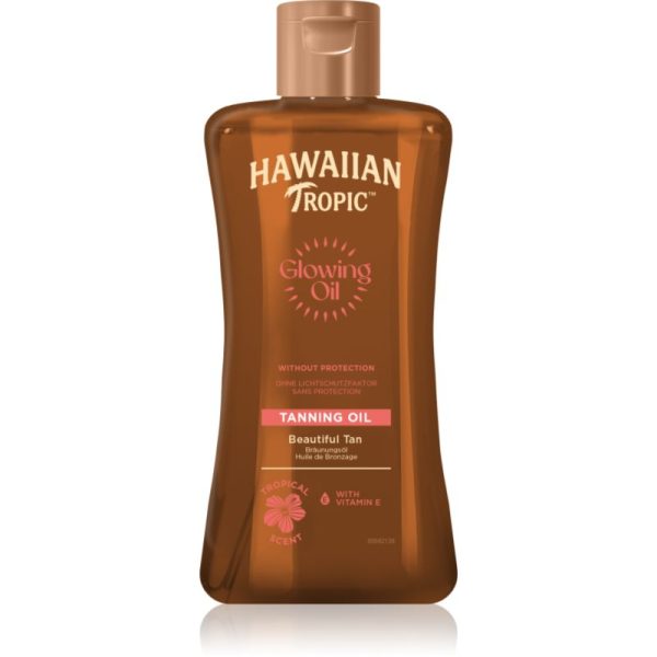 Hawaiian Tropic Glowing Oil Tanning ulei pentru corp pentru un bronz de lunga durata 200 ml-Țena