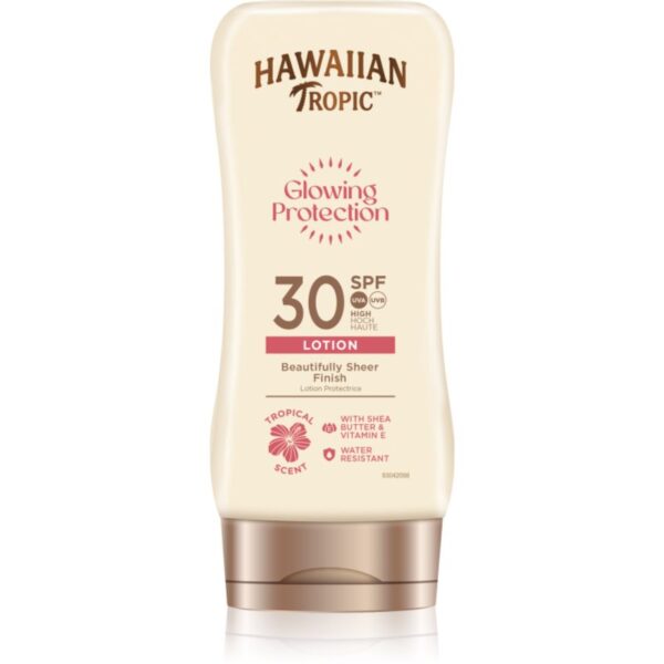 Hawaiian Tropic Glowing Protection Beautifully Sheer Finish lotiune pentru bronzat SPF 30 180 ml-Țena