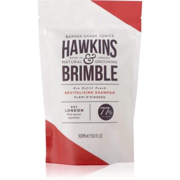 Hawkins & Brimble Revitalising Shampoo Eco Refill Pouch sampon revitalizant pentru barbati Refil 300 ml-Țena