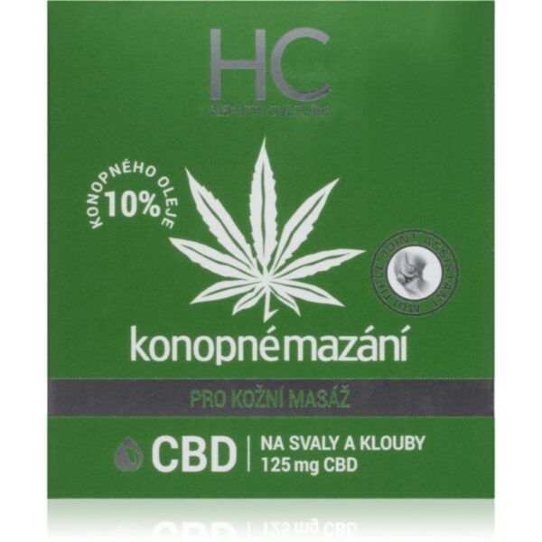 Health Culture CBD Hemp Lubrication massage crema pentru masaj cu ulei de canepa 125 ml-Țena