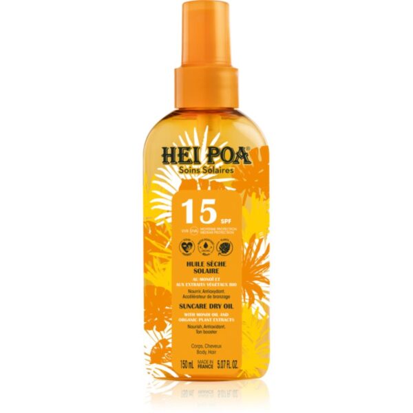 Hei Poa Tahiti Monoi Oil ulei de bronzat pentru piele uscata SPF 15 150 ml-ro