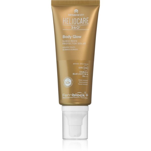 Heliocare 360° Body Glow gel cu sclipici pentru corp plaja SPF 50+ 100 ml-ro