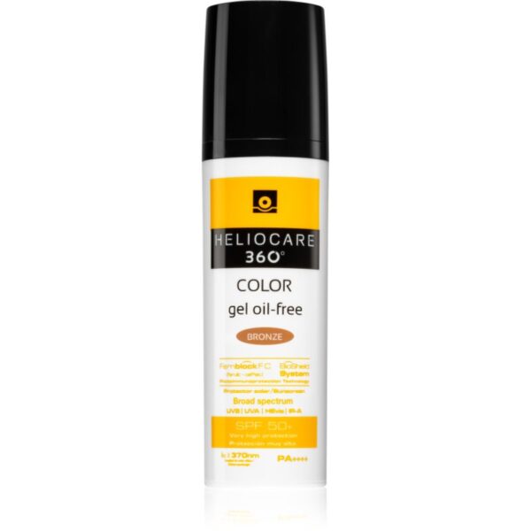 Heliocare 360° Color Gel Oil-Free gel protector nuanțator SPF 50+ culoare Bronze 50 ml-ro