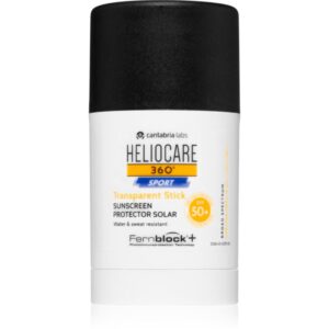 Heliocare 360° Sport Transparent Stick baton cu protectie solara SPF 50+ 25 g-ro