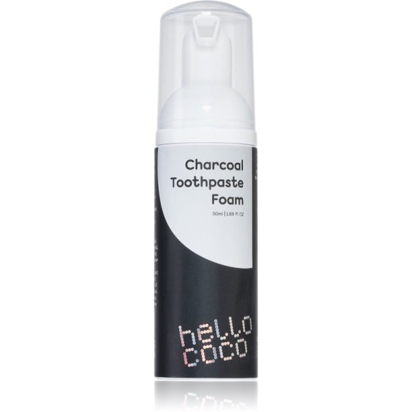 Hello Coco Activated Charcoal Pasta de dinti albire cu cărbune activ 50 ml-ro