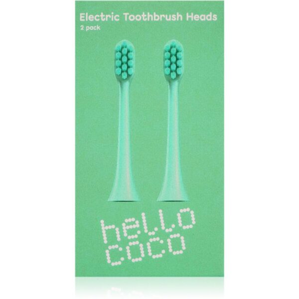 Hello Coco Electric Toothbrush Heads Green capete de schimb pentru periuta de dinti 2 buc-ro