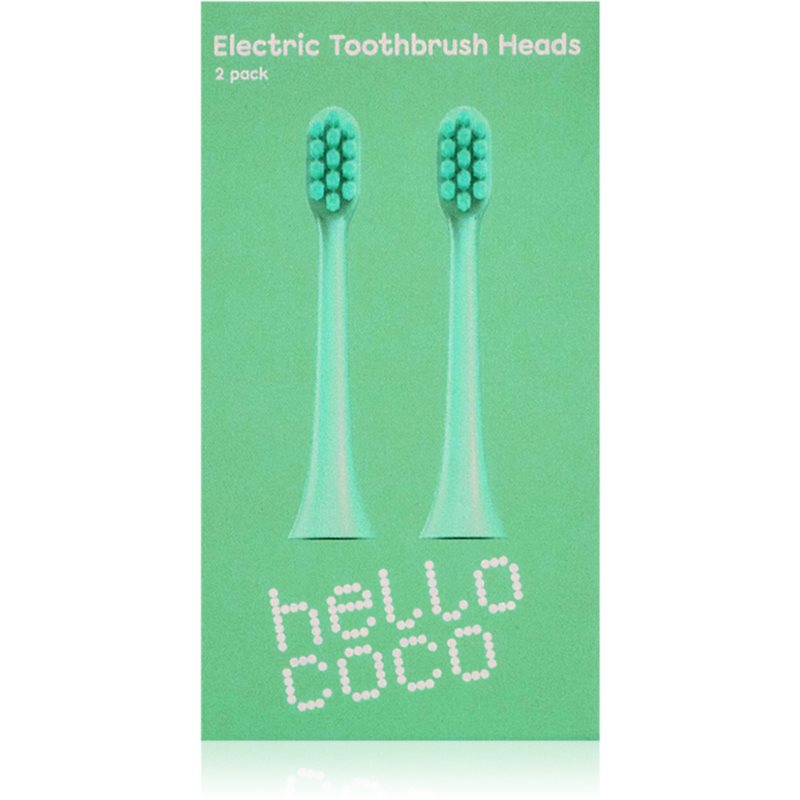 Hello Coco Electric Toothbrush Heads Green capete de schimb pentru periuta de dinti 2 buc-ro