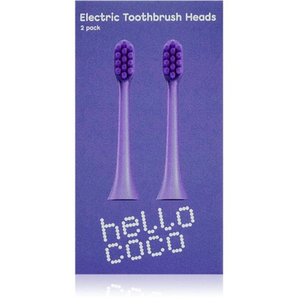 Hello Coco Electric Toothbrush Heads Purple capete de schimb pentru periuta de dinti 2 buc-ro