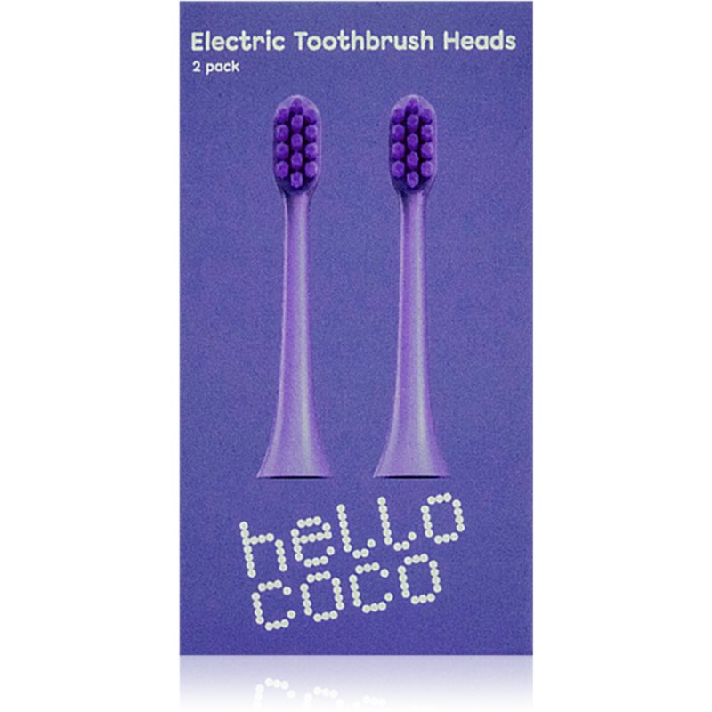 Hello Coco Electric Toothbrush Heads Purple capete de schimb pentru periuta de dinti 2 buc-ro