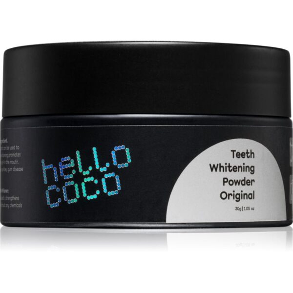 Hello Coco Original cărbune activ pentru albirea dinților 30 g-Țena
