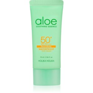 Holika Holika Aloe Soothing Essence crema pentru protecție solară rezistenta la apa SPF 50+ 70 ml-Țena