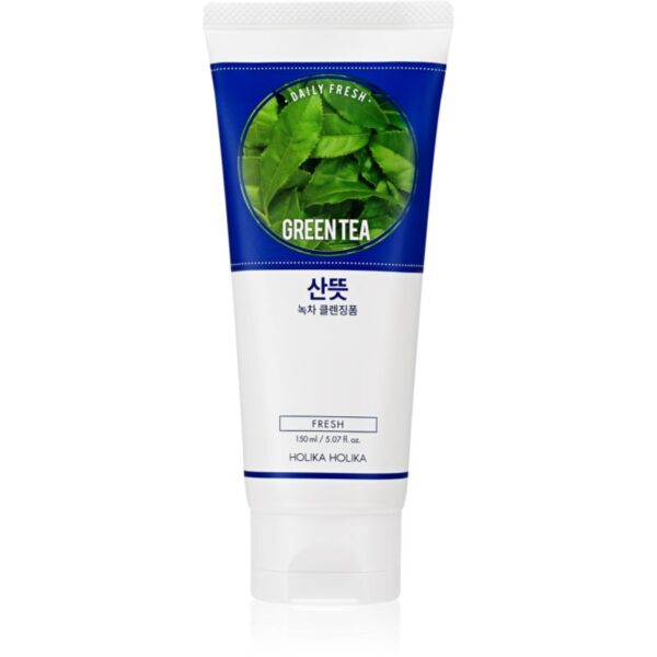 Holika Holika Daily Fresh Green Tea spuma de curatare ce echilibreaza excesul sebum cu ceai verde 150 ml-Țena