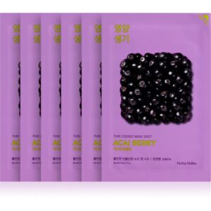 Holika Holika Pure Essence Acai Berry mască textilă exfoliantă 5x20 ml-Țena