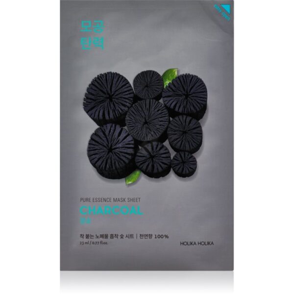 Holika Holika Pure Essence Charcoal mască textilă purificatoare