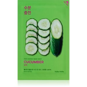 Holika Holika Pure Essence Cucumber masca de celule cu efect calmant pentru piele sensibila cu tendinte de inrosire 23 ml-Țena