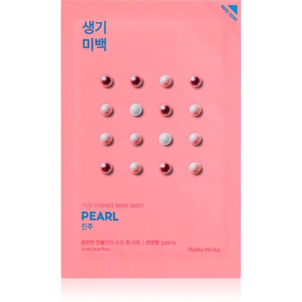 Holika Holika Pure Essence Pearl Masca de celule cu efect lucios 20 ml-Țena