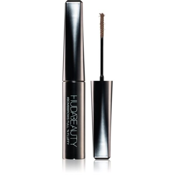 Huda Beauty Bombrows Full ‘n Fluffy gel pentru sprâncene rezistent la apă culoare Rich Brown 4